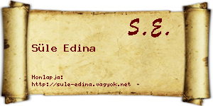 Süle Edina névjegykártya
